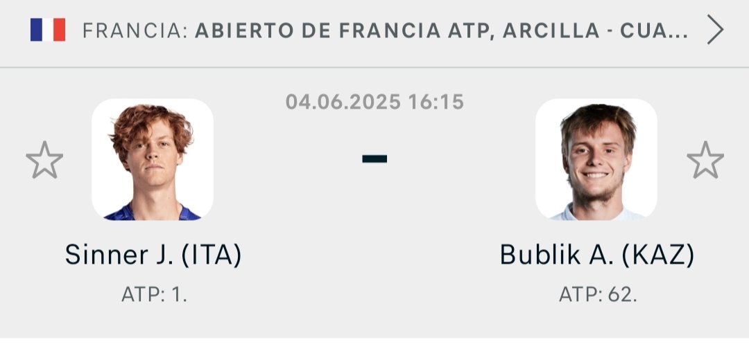Increíble lo de Boisson, sin duda la historia del torneo. Francia necesitaba una actuación así de alguien en singles por fin.

Dicho esto: TUS OJOS ME RECUERDAN A LOS SUYOS

#BUBLIKAZO