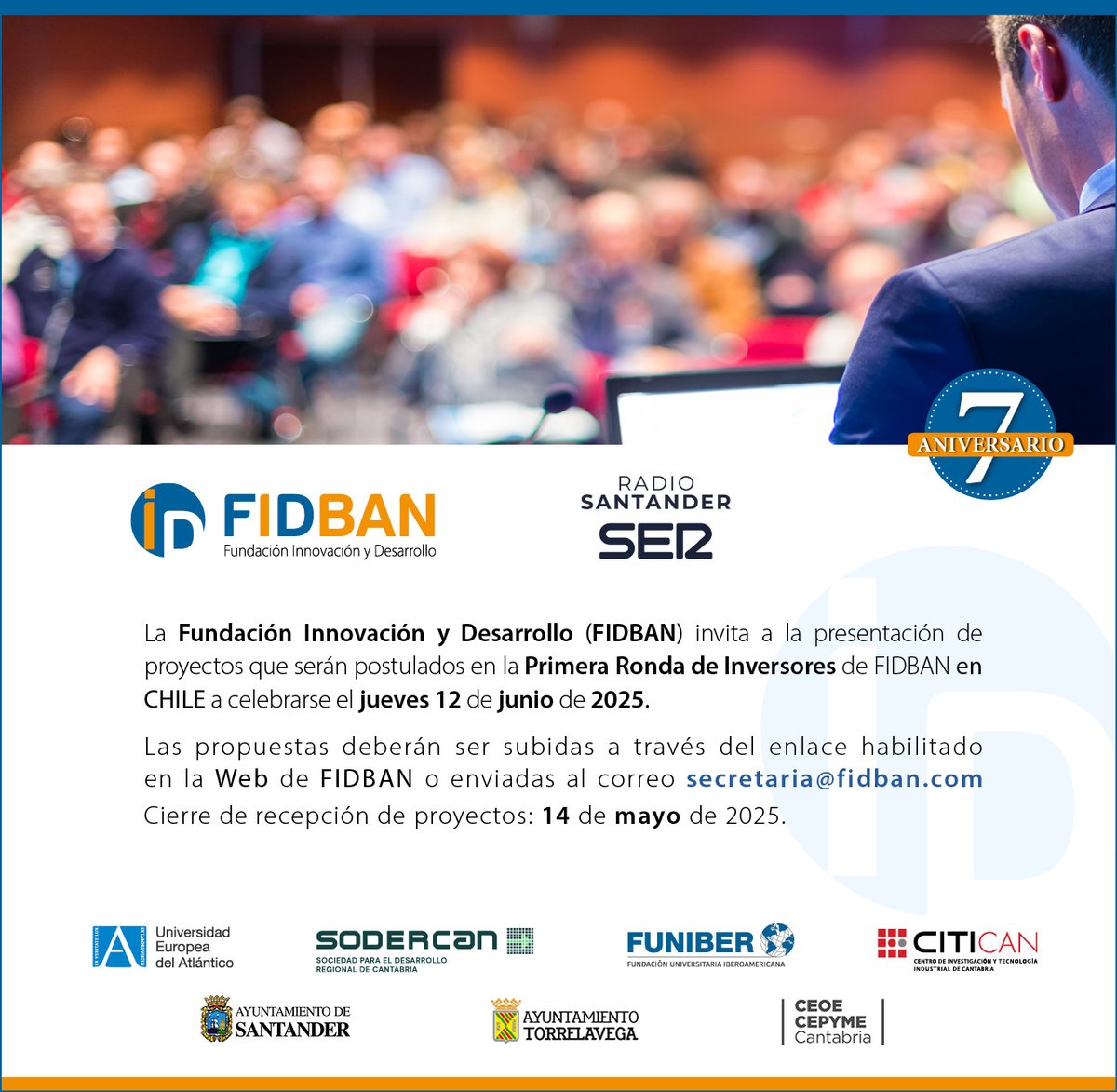 🗣12 Startups se presentarán en la Ronda de Inversores de FIDBAN en Chile 👏
SMARTPAPER
TELLEVOAPP
Check WMS
GO Demos
TOKENABLE
OPTIROUTE
MAIFUD
REBITS
REITY
KININ
RUKOTS
SELASKI
Enlace a la noticia: 👉 une.at/274