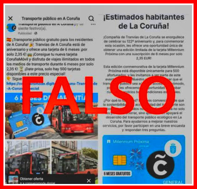 Vuelve la #ESTAFA de
la #TarjetaMillennium!

Unos "simpáticos" a través del Caralibro / Facebook...

No pinchéis nada,
no os creáis nada,
consultad si tenéis dudas...
  busurbano.blogspot.com/2025/06/estafa…