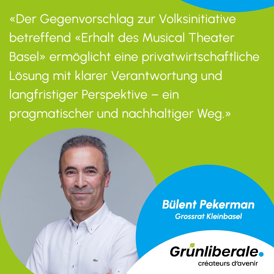 Die Grünliberale Fraktion will das Musical Theater erhalten – nicht als Denkmal vergangener Zeiten, sondern als zukunftsfähiges Kultur- und Begegnungshaus, getragen durch eine private Betreiberschaft und einem gezielten Investitionsbeitrag des Kantons. 🎶