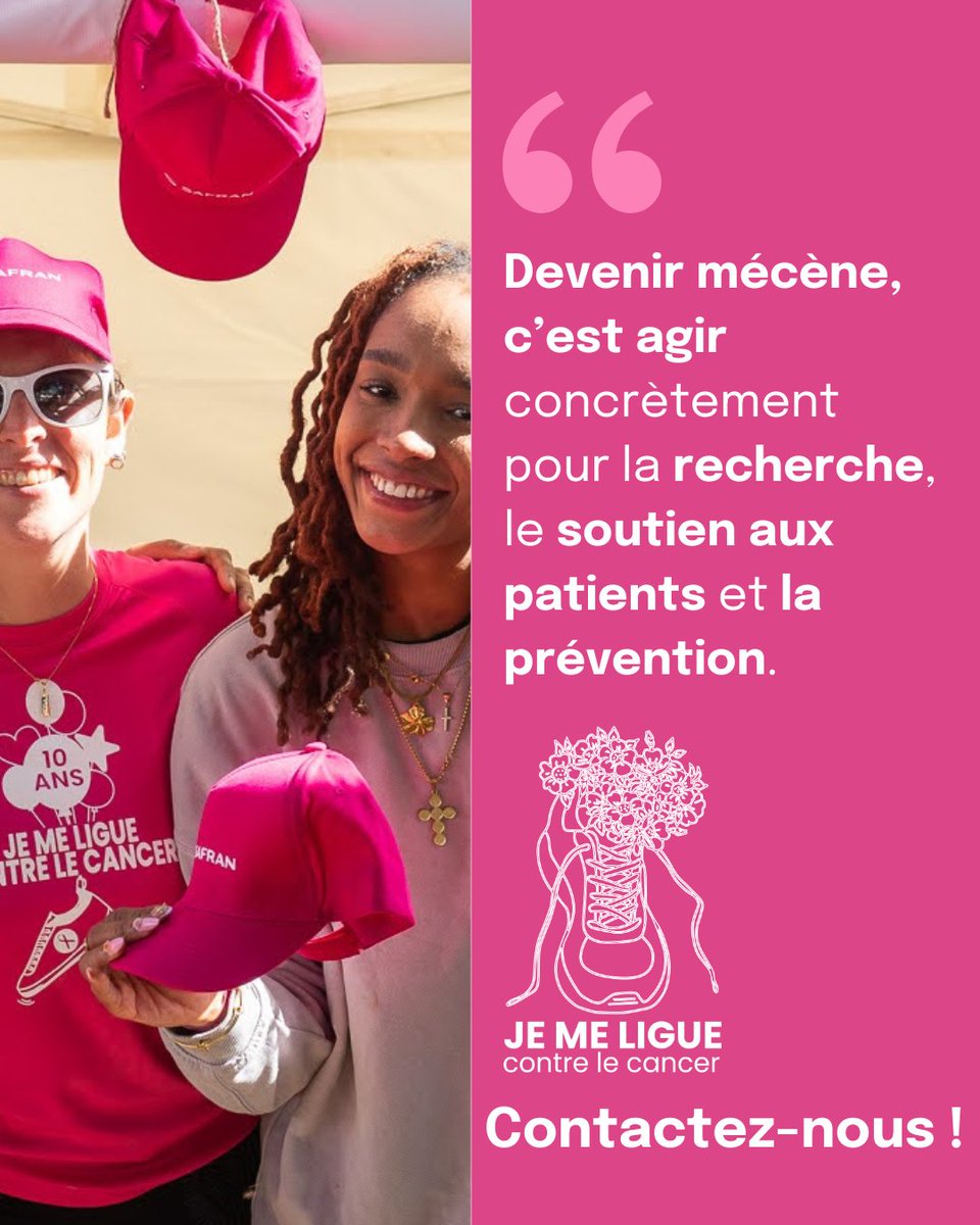 Passez à l’#action et aidez nous agir pour la #recherchemédicale, la #prévention et la promotion des #dépistages organisés  ainsi que l’accompagnement des personnes malades et de leurs proches en devenant mécène lors de notre course “Je Me Ligue Contre le Cancer 2025” ❤️