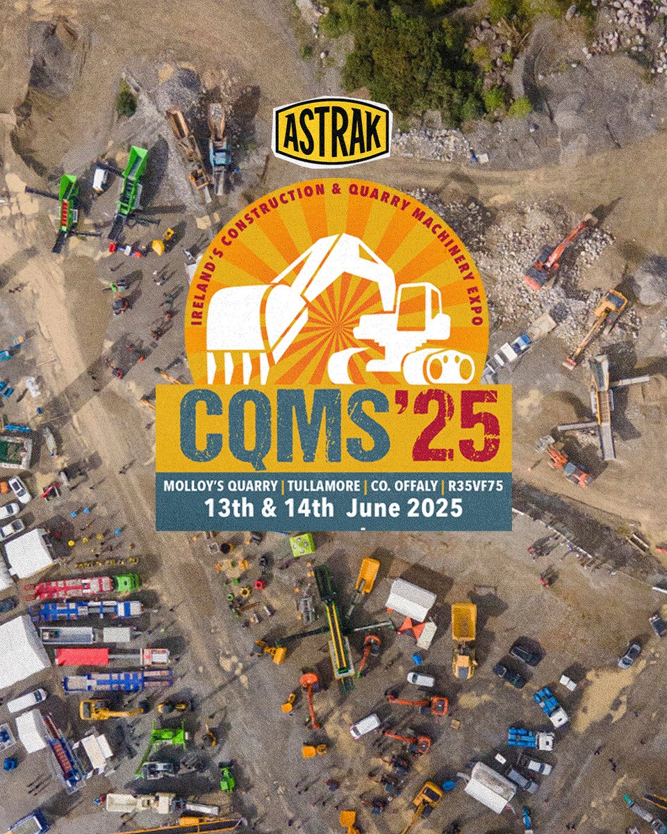 Going to #CQMS2025?
 Catch us in Tullamore, Ireland on 13-14 June!
 📍 Zone 3A, Stand 5

✔️ Full product range
 ✔️ Buckets &amp; used Track Groups
 ✔️ Hole-in-one challenge with a prize!
#Construction #HeavyEquipment #CQMSIreland