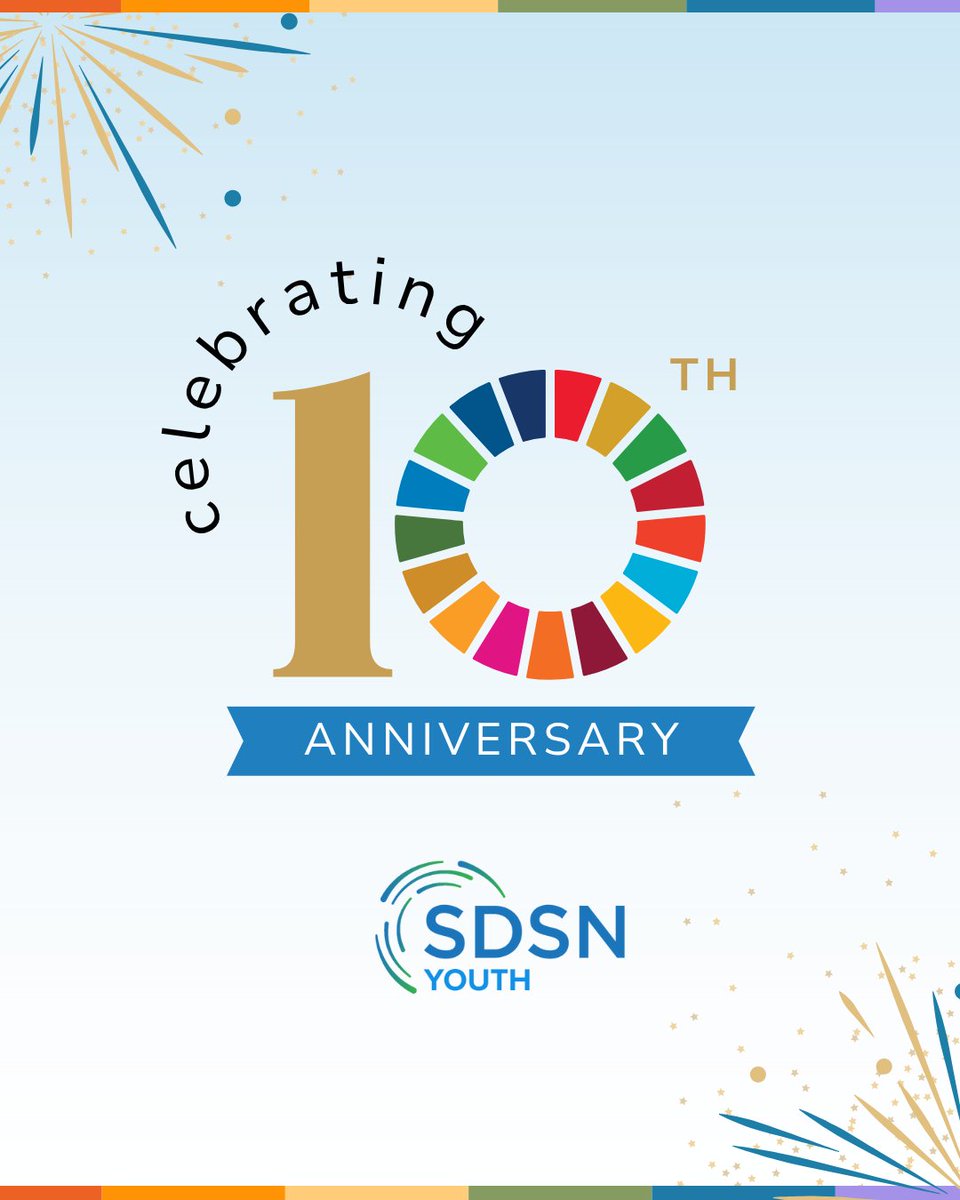 SDSN (@unsdsn) on Twitter photo 🎉 Happy 10th anniversary, <a href="/SDSNYouth/">SDSN Youth</a>! Over the last decade, SDSN Youth has empowered young leaders to drive impact worldwide.
🔗 Learn more: unsdsn.org/news/sdsn-yout…
#SDSNYouth #YouthForSDGs #YouthLeadership #SDSNYouthInAction 🎉 Happy 10th anniversary, <a href="/SDSNYouth/">SDSN Youth</a>! Over the last decade, SDSN Youth has empowered young leaders to drive impact worldwide.
🔗 Learn more: unsdsn.org/news/sdsn-yout…
#SDSNYouth #YouthForSDGs #YouthLeadership #SDSNYouthInAction