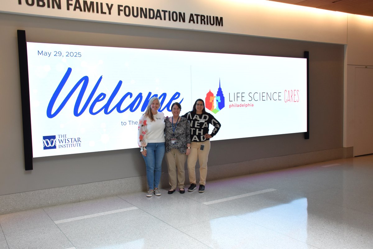Wistar was proud to host Life Science Cares Philadelphia for a tour! As a valued partner, they support our work to expand access to life science careers for those in HS, college and beyond.