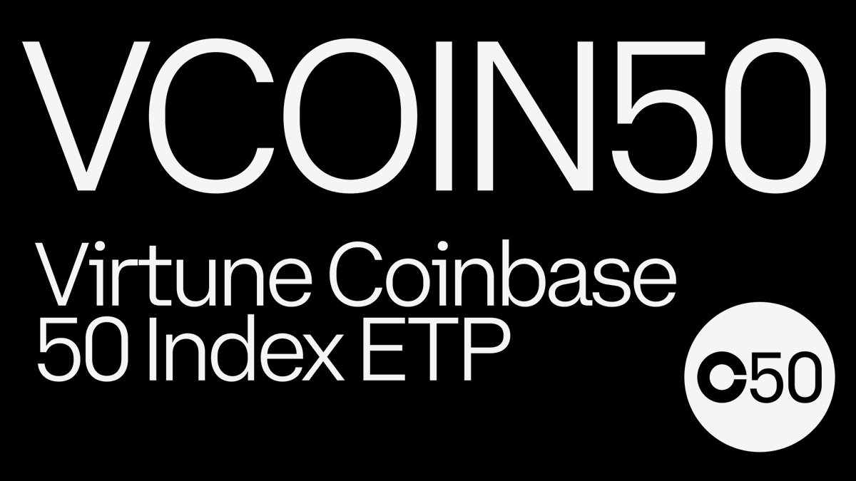 VirtuneAB is bringing the Coinbase 50 Index to European markets. As the  first exchange-traded product to track the Coinbase 50 Europe Index,  VCOIN50 offers European investors broad exposure to the crypto market