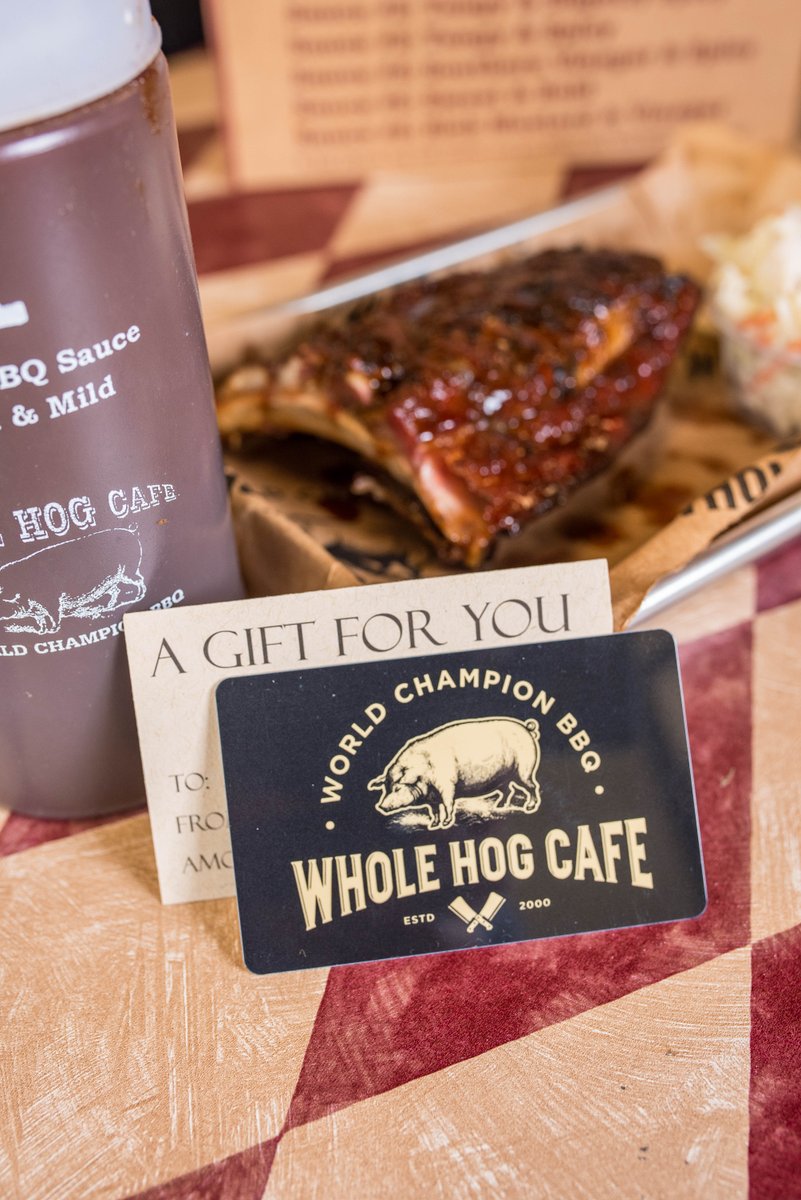 Father's Day is around the corner!  Stop in and get dad a gift card. A gift he's sure to love 🔥
🏆World Champion BBQ
📱Order online and app / wholehogcafe.com

#wearethewholehog #arkansasbbq #BBQNation #bbqlovers #hogheaven #25in25