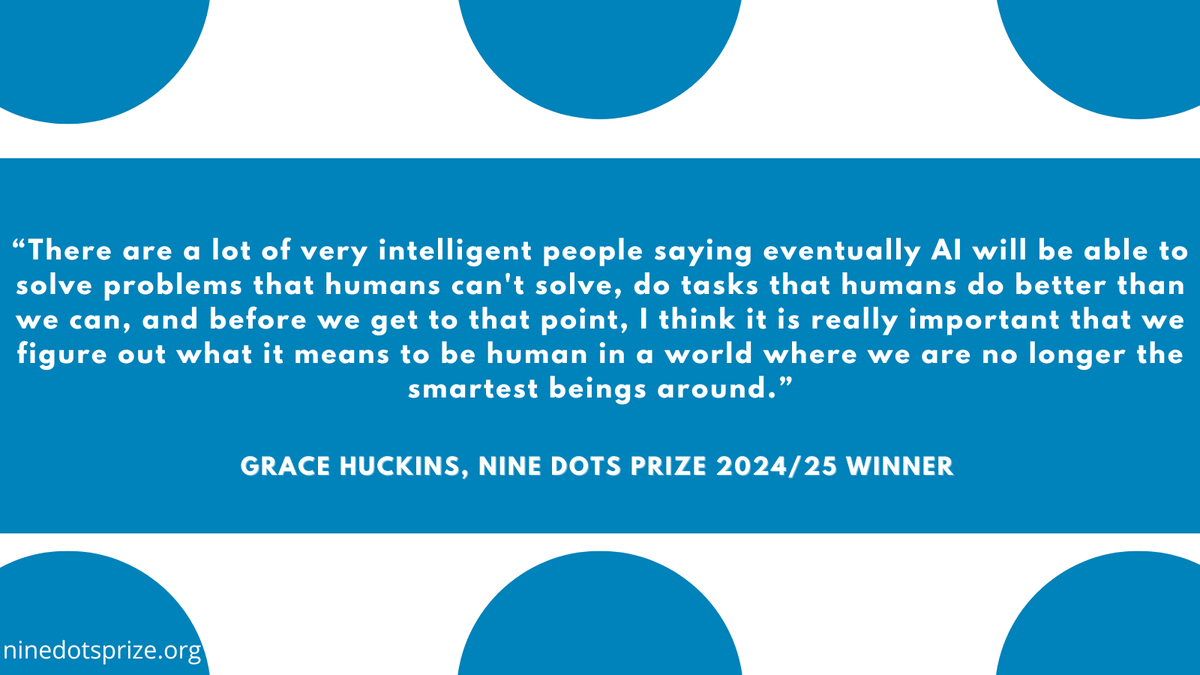 The Nine Dots Prize (@ninedotsprize) on Twitter photo 🎧Listen to 2024/25 Nine Dots Prize winner, <a href="/grace_huckins/">Grace Huckins</a> on yesterday's <a href="/bbcworldservice/">BBC World Service</a> Newshour, discussing the topic of their essay and what it means to be human in the age of AI.
Link below:
bbc.co.uk/sounds/play/w1… 🎧Listen to 2024/25 Nine Dots Prize winner, <a href="/grace_huckins/">Grace Huckins</a> on yesterday's <a href="/bbcworldservice/">BBC World Service</a> Newshour, discussing the topic of their essay and what it means to be human in the age of AI.
Link below:
bbc.co.uk/sounds/play/w1…
