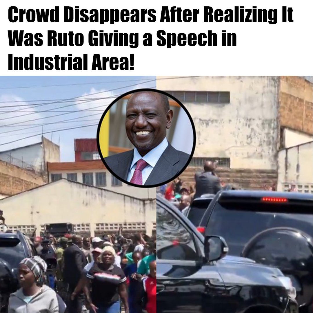 Crowd Disappears After Realizing It Was Ruto Giving a Speech in Industrial Area!