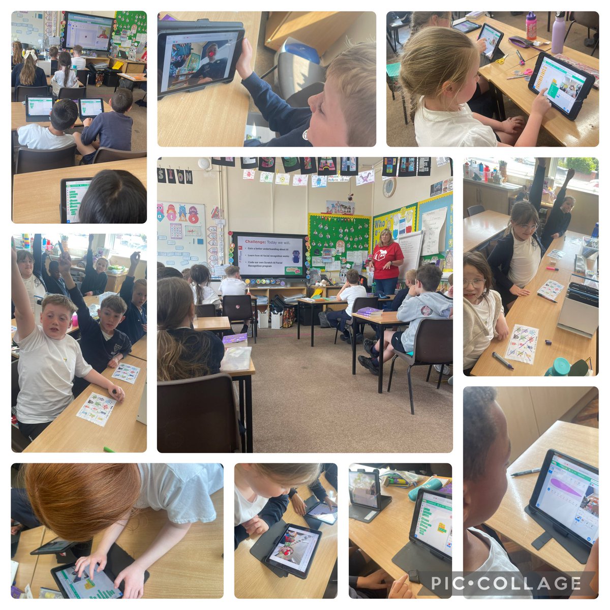 1A_MrsAlmond's tweet image. Today in our computing workshop, we explored how AI facial recognition works — then got hands-on by creating our own facial recognition programs using Scratch! Thanks Mrs Hodge we had a blast!👩💻🤖 #CompOlol #CodingWithScratch @ololprimary_HT #Makeadifference @hodge_jo