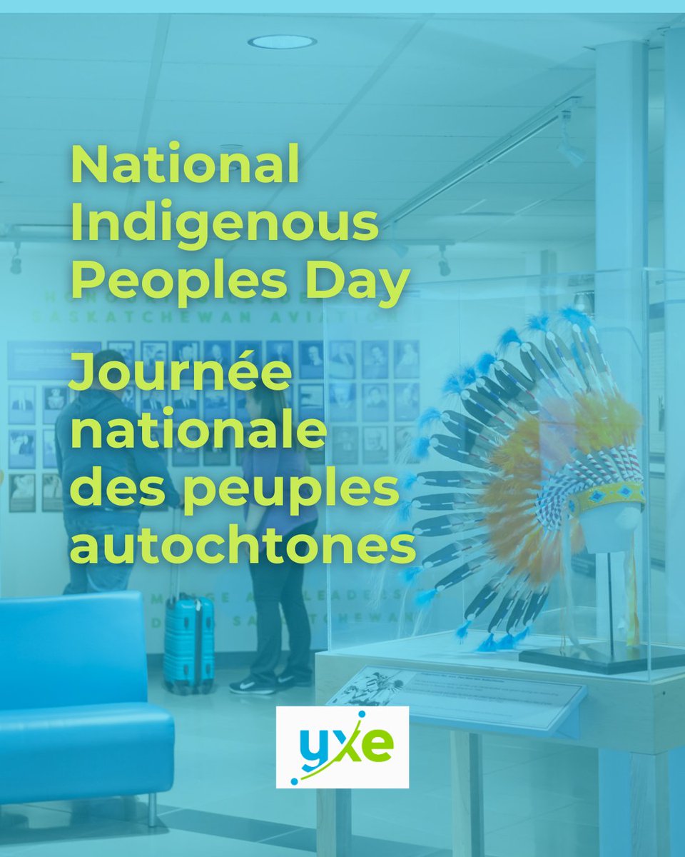 At YXE, we honour First Nations and are grateful to operate on Treaty 6 Territory + the Homeland of the Métis. À YXE, nous rendons hommages aux Premières Nations + sommes reconnaissants d’opérer sur le territoire visé par le Traité no 6 et la patrie des Métis. #NIPD2025 #JNPA2025