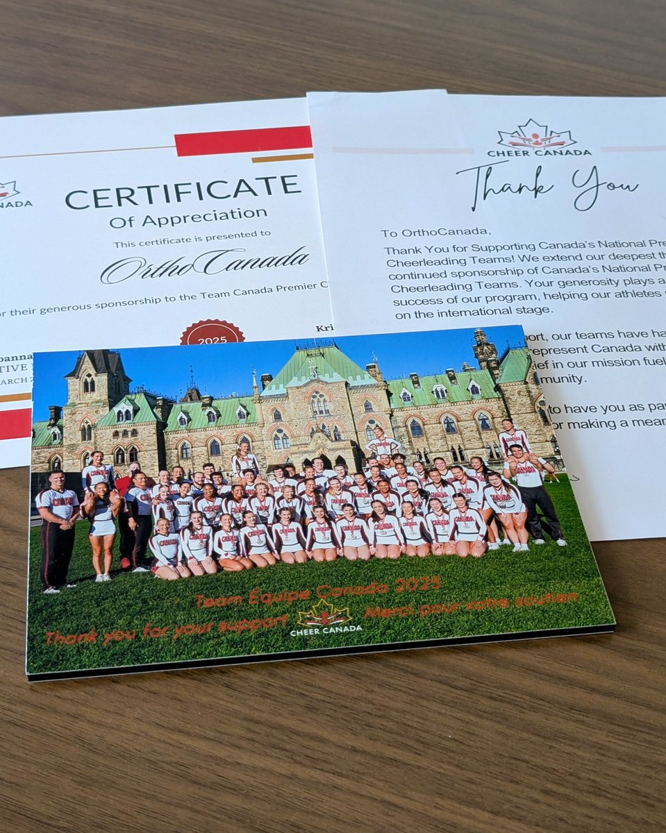 Honored to support the Team Canada Premier Cheerleading Teams! We’re proud to help athletes stay strong and perform their best.  💪 Nous sommes honorés de supporter les équipes de première division d'Équipe Canada de Cheer !