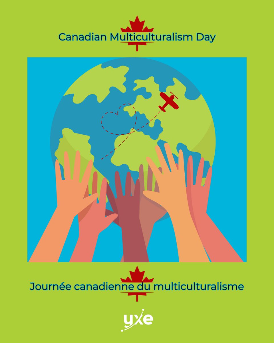Today we honour the cultures and communities that make Canada and YXE a more vibrant and welcoming place. 🌎 Aujourd’hui, nous célébrons les cultures et les communautés qui rendent le Canada et YXE plus accueillants et colorés. #MulticulturalismDay #JournéeDuMulticulturalisme
