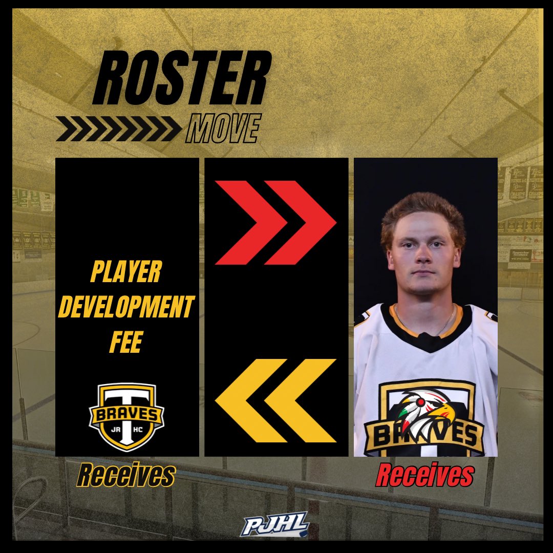 Tavistock Braves (@tavistockbraves) on Twitter photo The Braves have acquired a Player Development Fee from <a href="/MitchellHawks/">Mitchell Hawks</a> in exchange for defenceman Beckham McLeod.
The Braves would like to wish Beckham all the best going forward with the Hawks!
Keep an eye on our socials as we announce our first signing for 25/26 later today! The Braves have acquired a Player Development Fee from <a href="/MitchellHawks/">Mitchell Hawks</a> in exchange for defenceman Beckham McLeod.
The Braves would like to wish Beckham all the best going forward with the Hawks!
Keep an eye on our socials as we announce our first signing for 25/26 later today!