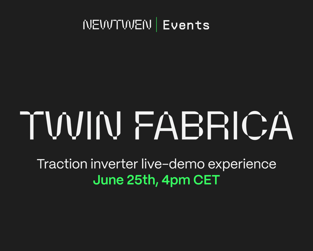 NewtwenTech's tweet photo. 🚀 Twin Fabrica Live Demo 

This isn’t just a walkthrough, it’s a real-world case study in action.
We'll showcase how Twin Fabrica was applied to a traction inverter, delivering breakthrough insights using #virtualsensing #technology.

👉 Register now: https://t.co/x2RcswkWUx https://t.co/5U2YVyHlX5