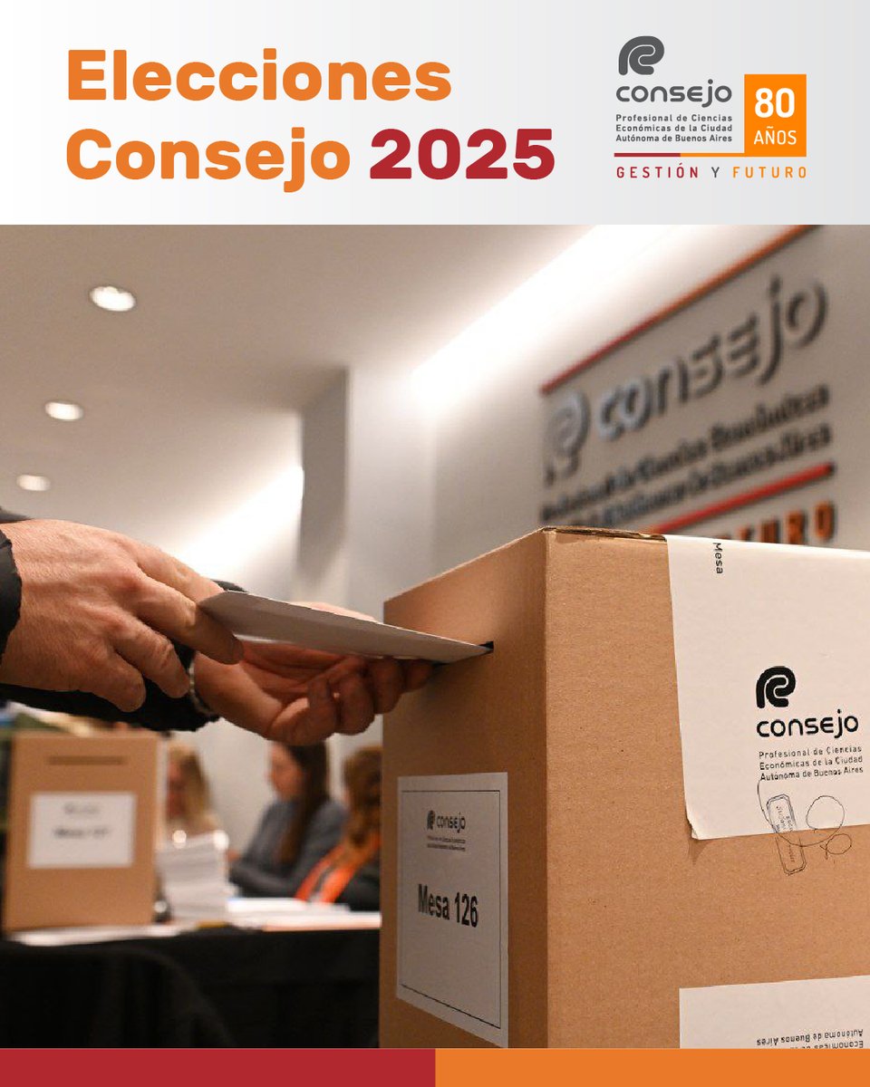 🗳 ¡Elecciones en el Consejo!

🕗 Tenés tiempo hasta las 20 hs.
📍 Viamonte 1549

🚗 Si venís en auto, podés utilizar sin costo, por 1 hora, los siguientes estacionamientos:
• Viamonte 1573
• Paraguay 1523
• Tucumán 1470
• Montevideo 541
📌 Al salir por calle Paraná, no te