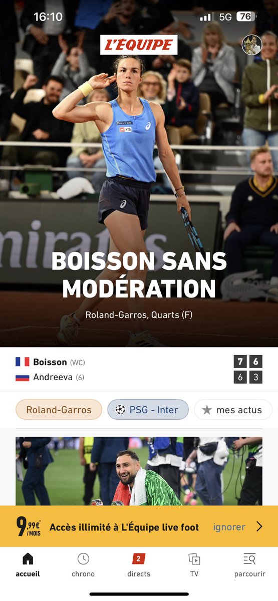Trop fier de toi <a href="/LoisBoisson/">Boisson Lois</a> #RolandGarros