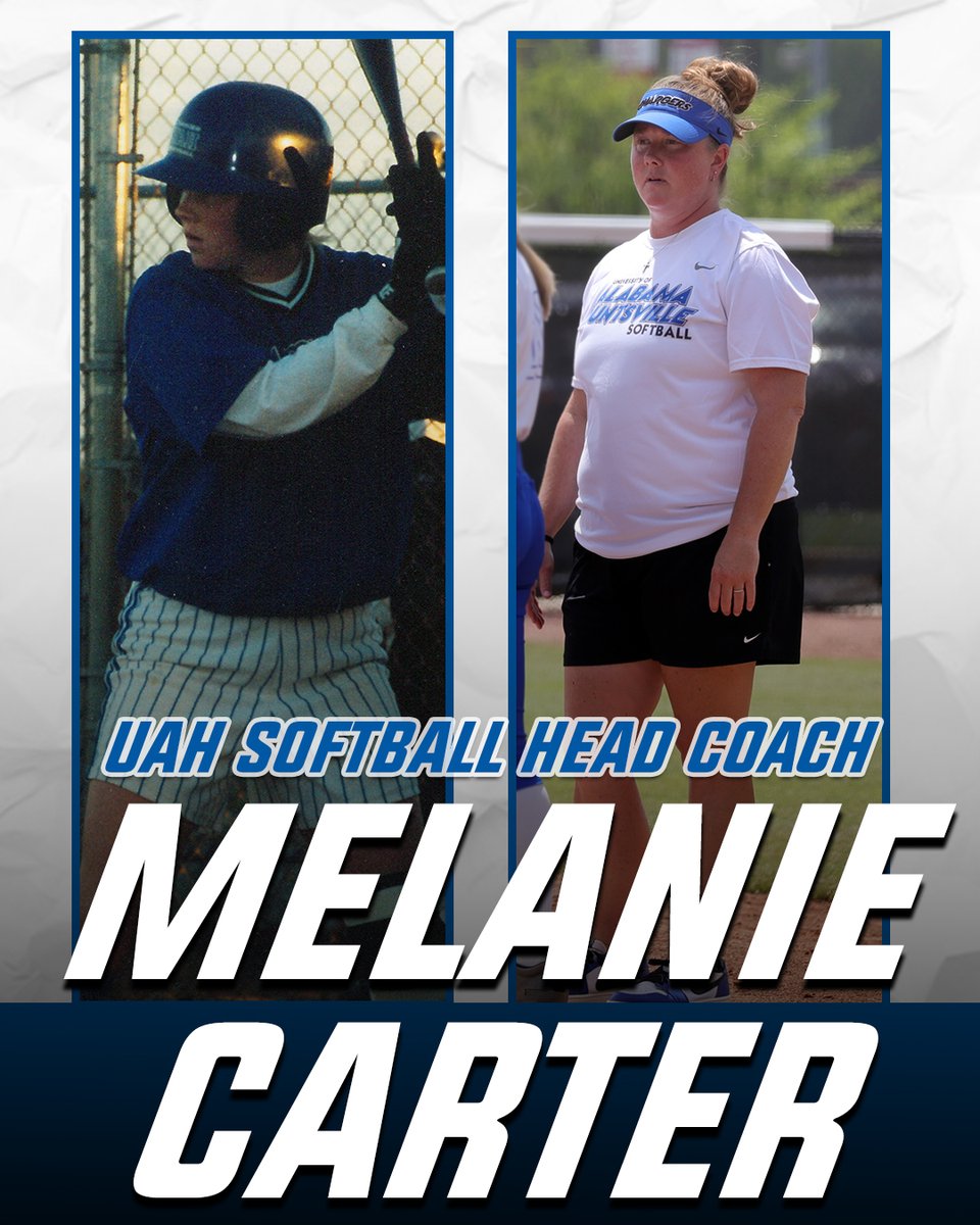 UAH Chargers (@uahchargers) on Twitter photo Associate head coach Melanie Carter rises to head coach ahead of the 2025-26 academic year.
She's been a part of 821 wins at UAH between her coaching and playing career, and is the only current <a href="/GulfSouth/">Gulf South Conference</a> head coach in the GSC Hall of Fame. Associate head coach Melanie Carter rises to head coach ahead of the 2025-26 academic year.
She's been a part of 821 wins at UAH between her coaching and playing career, and is the only current <a href="/GulfSouth/">Gulf South Conference</a> head coach in the GSC Hall of Fame.