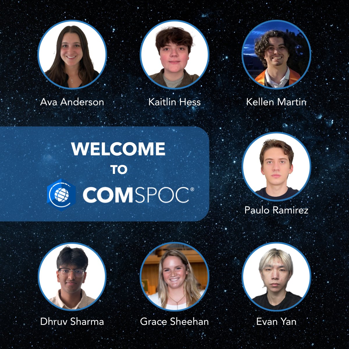 COMSPOC Corp. (@comspoc) on Twitter photo We're excited to welcome our 2025 summer interns to COMSPOC!
These students bring energy, talent, and a shared commitment to advancing space situational awareness:
🔹 Ava Anderson, <a href="/NotreDame/">University of Notre Dame</a>
🔹 Kaitlyn Hess, Conestoga High School
🔹 Kellen Martin, <a href="/IowaStateU/">Iowa State University</a>
🔹 Paulo We're excited to welcome our 2025 summer interns to COMSPOC!
These students bring energy, talent, and a shared commitment to advancing space situational awareness:
🔹 Ava Anderson, <a href="/NotreDame/">University of Notre Dame</a>
🔹 Kaitlyn Hess, Conestoga High School
🔹 Kellen Martin, <a href="/IowaStateU/">Iowa State University</a>
🔹 Paulo