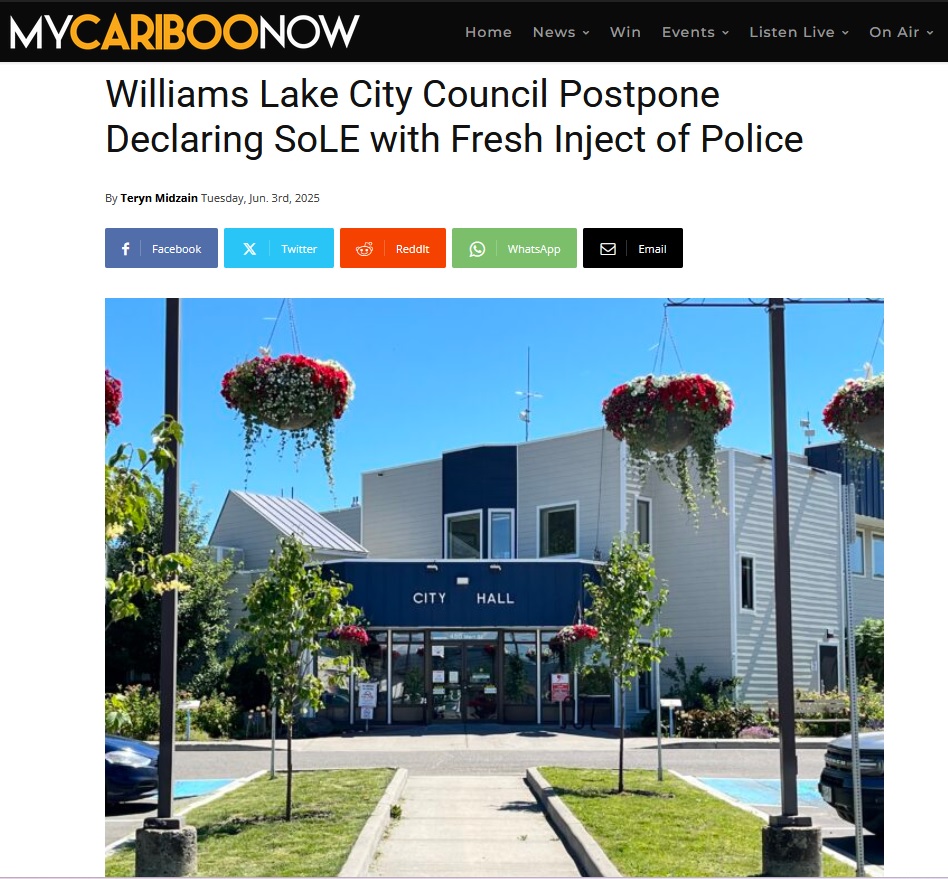 The GOAT (@thegoatrocks) on Twitter photo The City of WL says no State of Local Emergency will be declared. Listen to it on the news this morning and read about it at our website - MyCaribooNow DOT com. Dale. #williamslake #emergency #police The City of WL says no State of Local Emergency will be declared. Listen to it on the news this morning and read about it at our website - MyCaribooNow DOT com. Dale. #williamslake #emergency #police