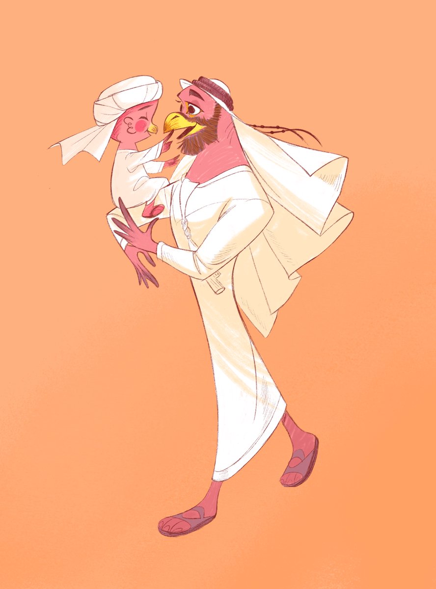 Emirati and their kids 🦅💕🧒🇦🇪  #illustration #characterdesign