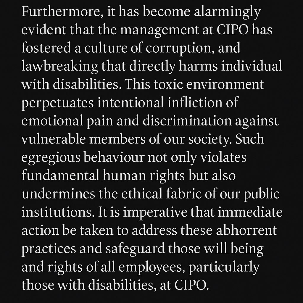 davidgmac9's tweet photo. @JustinTrudeau The Prime Minister was informed.
Personally. In writing. With evidence.
He was warned about discrimination, corruption, and the harm being inflicted on disabled workers.
He never responded.
That silence is now part of the record.
@JustinTrudeau
#IntegrityGate https://t.co/xSUZSmwksv