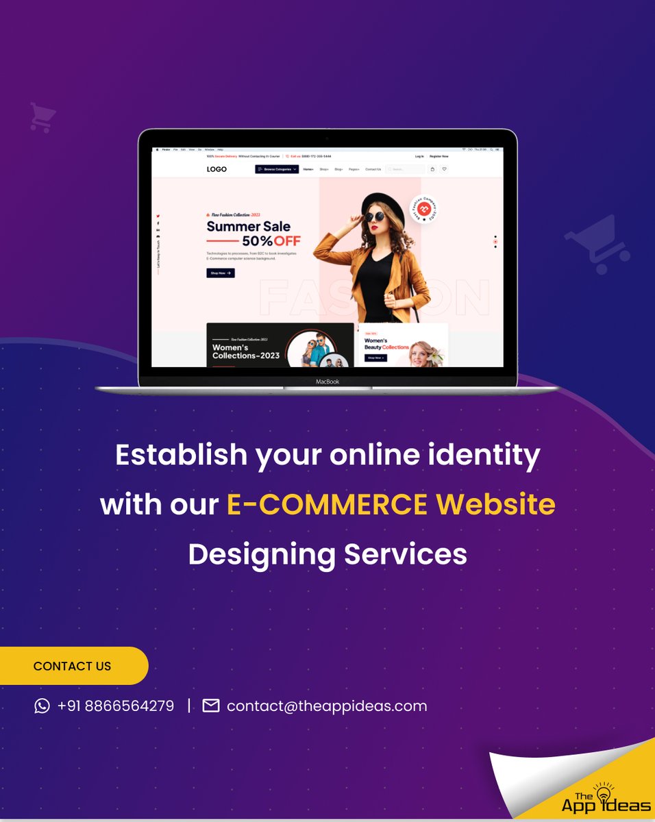 theappidea's tweet image. Professional E-commerce Website Designing Services

#EcommerceDesign #WebsiteDesignServices #OnlineStoreDesign #UIUXDesign #WebDevelopment #DigitalStorefront #MobileFriendly #CustomDesign #GrowOnline