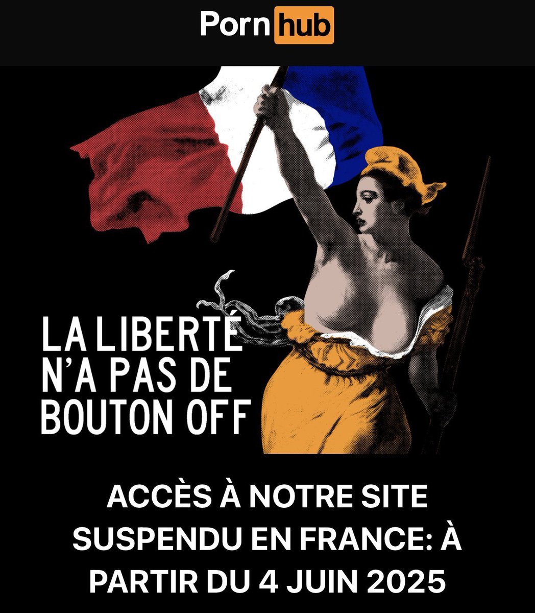 Mediavenir's tweet image. 🔞🇫🇷 PornHub, YouPorn et RedTube sont désormais suspendus en France.