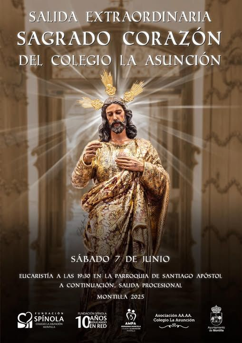 El Colegio La Asunción de Montilla Celebra el Décimo Aniversario de Fundación Spínola con la Procesión del Sagrado Corazón