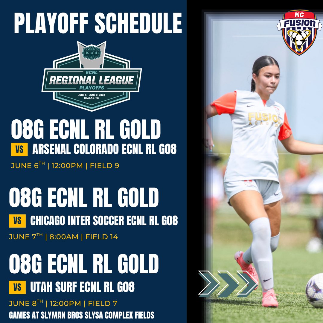More of our teams are looking to make moves this weekend in St. Louis. Good luck to our 2008G and 2011G ECNL RL sides as they look to progress in the ECNL Regional League Playoffs. Let’s go #FusionFamily! @theecnl @ecnlgirls