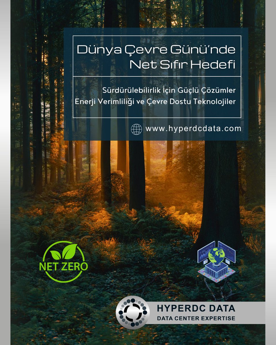 HyperDcData's tweet image. HyperDc Data olarak, &quot;net sıfır&quot; hedefi doğrultusunda, veri merkezlerinin karbon ayak izini azaltmak için yenilikçi teknolojiler ve stratejiler benimsiyoruz. Gelecek nesillere yaşanabilir bir dünya bırakmak için hep birlikte çalışalım.

#HyperDcData #DünyaÇevreGünü #NetZero