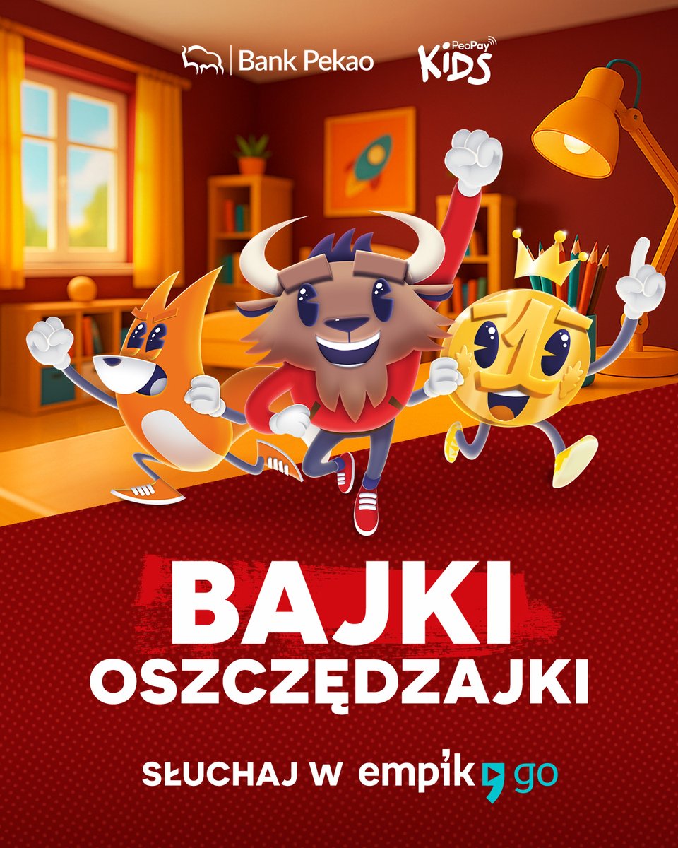 Empik Go: Audiobooki, ebooki, podcasty, komiksy (@empikgo) on Twitter photo 🦬🪙🦊 Żubr, Złotówka i Lis zapraszają do bajkowej przygody!
Razem z <a href="/BankPekaoSA/">Bank Pekao S.A.</a> stworzyliśmy serię bajkowych audiobooków, która bawi, zaskakuje i zostaje z dziećmi na długo. Idealne na wieczór, drogę do przedszkola albo leniwe popołudnie. 🎧📚
#bajki #audiobook #dzieci 🦬🪙🦊 Żubr, Złotówka i Lis zapraszają do bajkowej przygody!
Razem z <a href="/BankPekaoSA/">Bank Pekao S.A.</a> stworzyliśmy serię bajkowych audiobooków, która bawi, zaskakuje i zostaje z dziećmi na długo. Idealne na wieczór, drogę do przedszkola albo leniwe popołudnie. 🎧📚
#bajki #audiobook #dzieci
