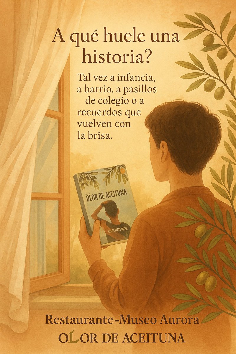 clan_isho's tweet photo. ¿A qué huele una historia?
Tal vez a infancia, a barrio, a pasillos de colegio o a recuerdos que vuelven con la brisa.

Recuerda que este 7 de junio será el lanzamiento de Olor de aceituna, el nuevo libro de Ángel Roys Mejía.

📍 Restaurante-Museo Aurora
Reserva: 311 430 6716 https://t.co/ANn6MtNQjx