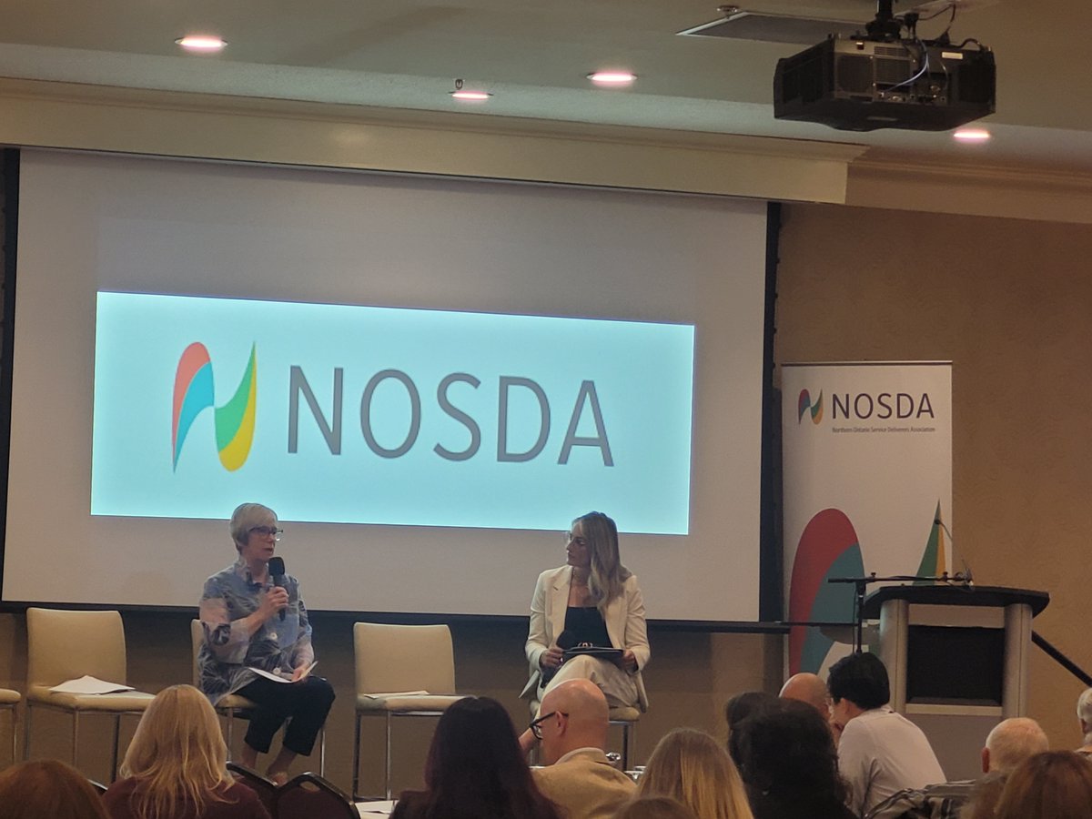 NOSDA2's tweet image. Next up at #NOSDA2025: Robin Jones, President of @AMOPolicy, joined Stephanie Pagnucco for a powerful discussion on Bill 5, homelessness, housing, healthcare access &amp;amp; more. Thank you for championing #NorthernOntario communities!
#AMO #MunicipalLeadership #HousingMatters