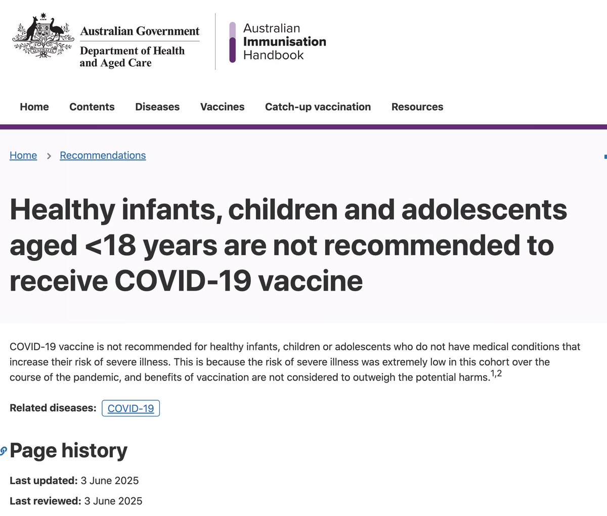 Alexandra Henrion-Caude (@caudehenrion) on Twitter photo 5⃣ans après
Non sans une vive douleur, je vous annonce ce que les autorités Australiennes ont enfin publié:
IL NE FALLAIT PAS INJECTER: VOS ENFANTS, VOS ADOLESCENTS, VOS BÉBÉS...
Vous dire que je vous avais prévenu n'atténuera jamais mon vertige
Source:immunisationhandbook.health.gov.au/recommendation… 5⃣ans après
Non sans une vive douleur, je vous annonce ce que les autorités Australiennes ont enfin publié:
IL NE FALLAIT PAS INJECTER: VOS ENFANTS, VOS ADOLESCENTS, VOS BÉBÉS...
Vous dire que je vous avais prévenu n'atténuera jamais mon vertige
Source:immunisationhandbook.health.gov.au/recommendation…
