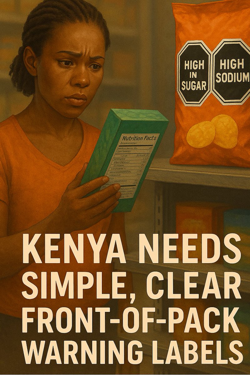 Back-of-pack nutrition information are hard to read. Small print. Complicated terms. Most people can’t understand them, or don’t even look.

That’s why countries like Chile and Brazil introduced front-of-pack warning labels. Clear, bold, visual warnings.

Kenya needs this too.