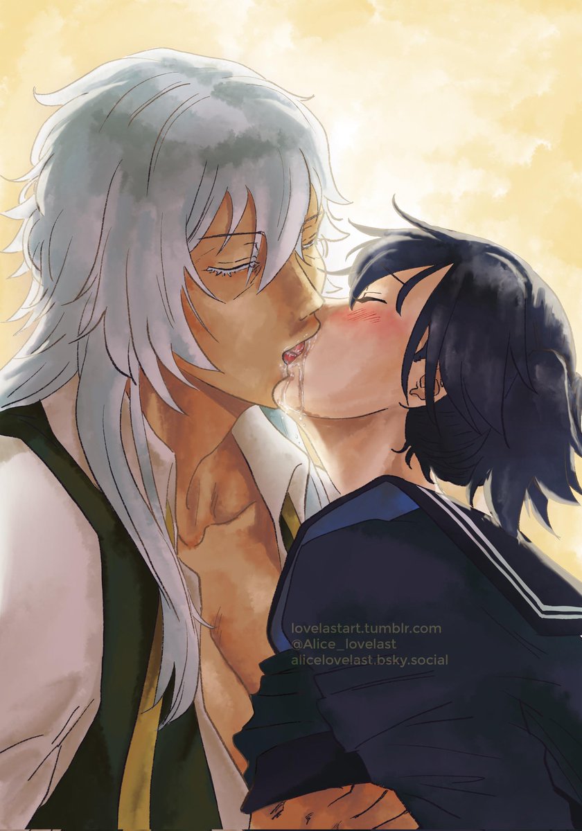 alice_lustvamp's tweet photo. Day 4 of @FukuRanWeek : student/teacher, kissing practice, fem Fukuran

//underage kissing

"You've learned, Ranpo, good girl" principal Fukuzawa says as she caresses Ranpo's br34st, making her best student's brain melt into pleasure.

#fukuran #福乱 https://t.co/t7myEVjPdd