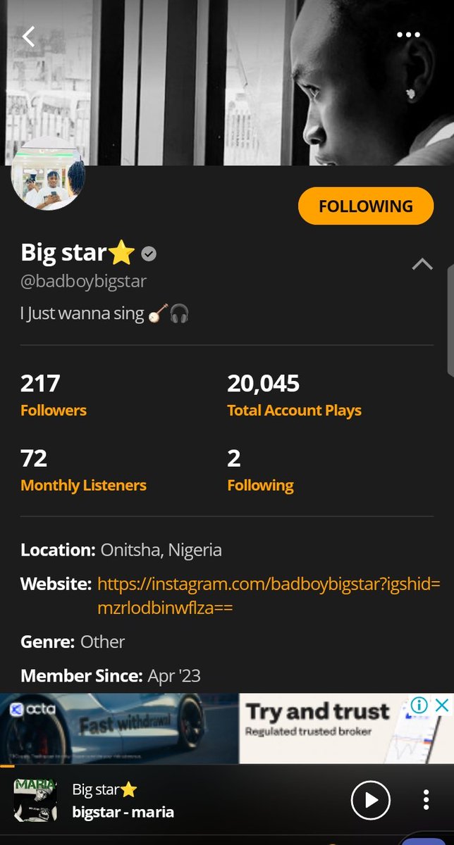 audiomack.com/badboybigstar/…
Now click on this link and stream my first experience on music. These tracks was made 2023. And it was my first ever tracks.but I gained this amount of streams . Next one is going to be amazing 😍 🦅 #twitterclarets #TikTok #tanvithegreatatcannes