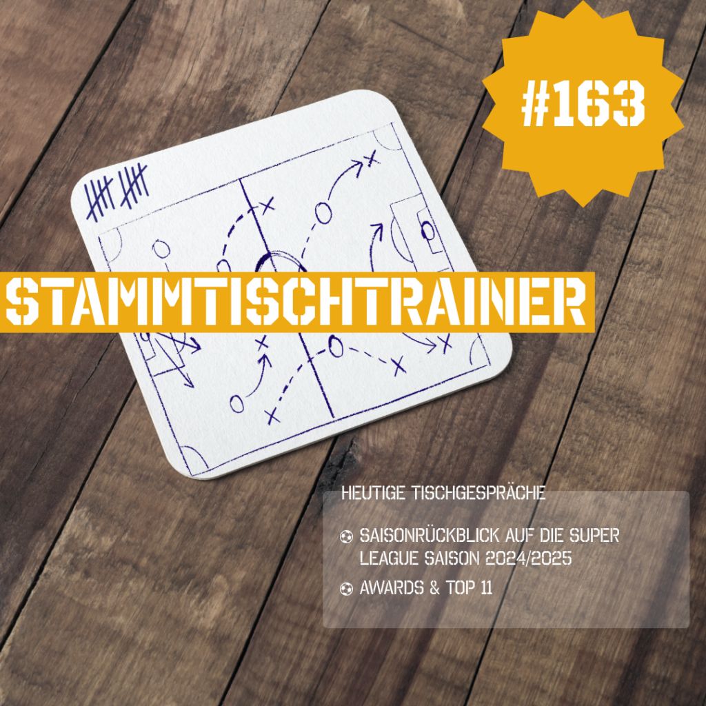 #163 Schlussrechnung 24/25
Saisonrückblick 24/25. Die Saison ist vorbei – Zeit für die grosse Abrechnung am Stammtisch!
Viel Spass beim reinhören stammtischtrainer.ch/163-schlussrec… 
#footballSUI