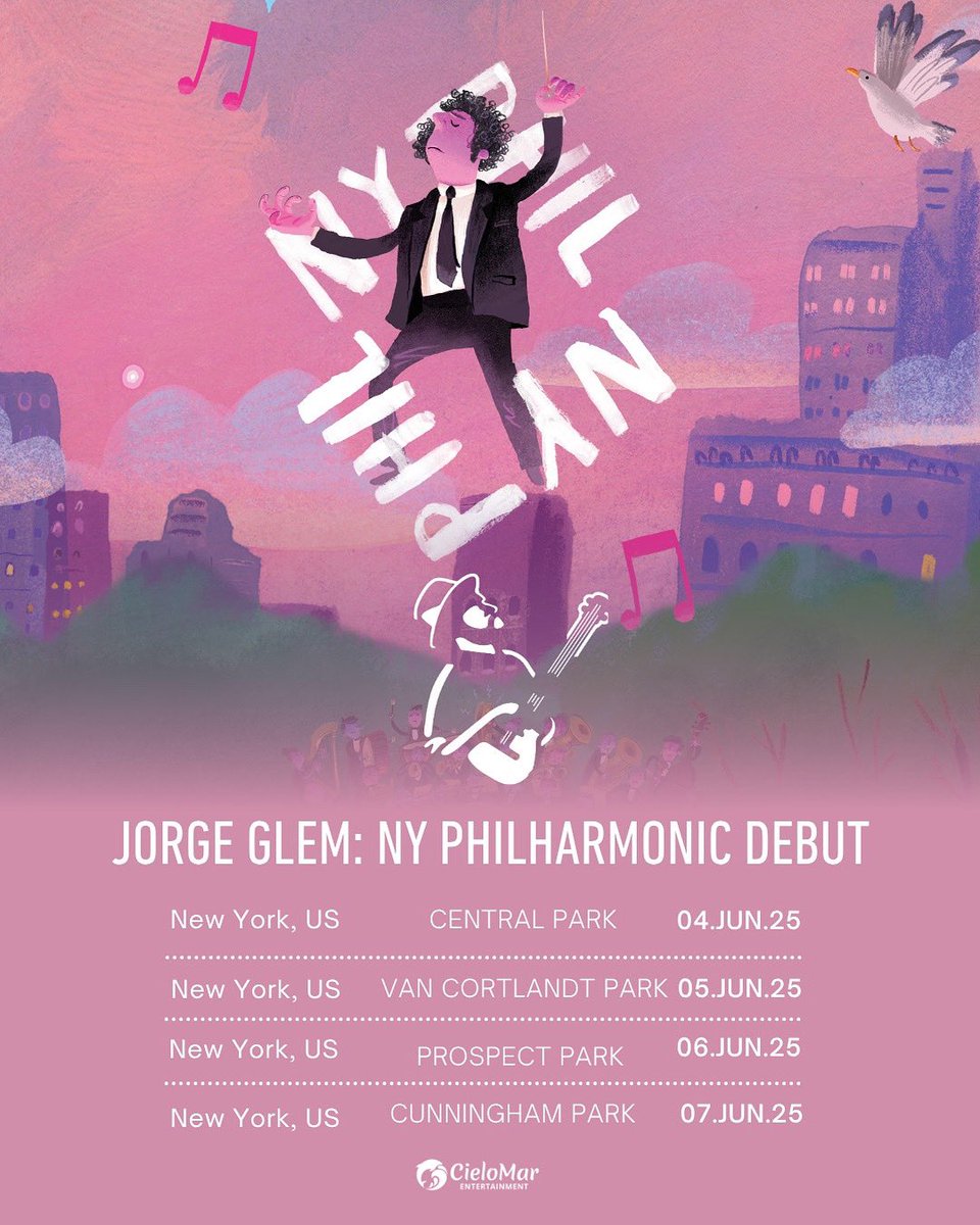 Hoy es el debut y el primero de 4 conciertos con la <a href="/nyphil/">New York Philharmonic</a> en Nueva York 🎶 Tocamos Odisea de <a href="/gonzograu/">Gonzalo Grau</a> con <a href="/GustavoDudamel/">Gustavo Dudamel</a>, junto a <a href="/sandovalarturo1/">Dr. Arturo Sandoval</a> y <a href="/bw51official/">Bernie Williams</a> . ¡Entrada libre a las 8pm!
Cada nota va por 🇻🇪 y por el cuatro universal.
#JorgeGlem #CuatroVenezolano