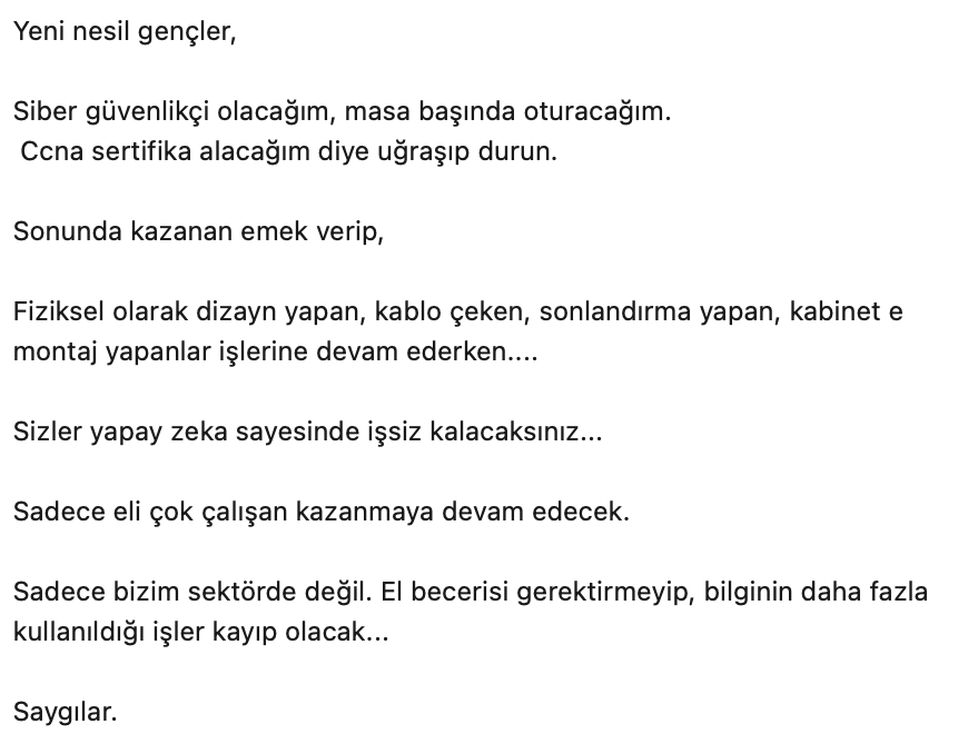 dilemmasec's tweet image. Belki de siber güvenliğin şimdiye kadarki en büyük katkısı, kimin gerçekten vasıflı, kimin sadece kablo taşıyabildiğini ortaya çıkarmış olmasıdır.
Ve evet, bu farkı görmek için illa masa başında oturmak gerekiyor. dübelli günler...