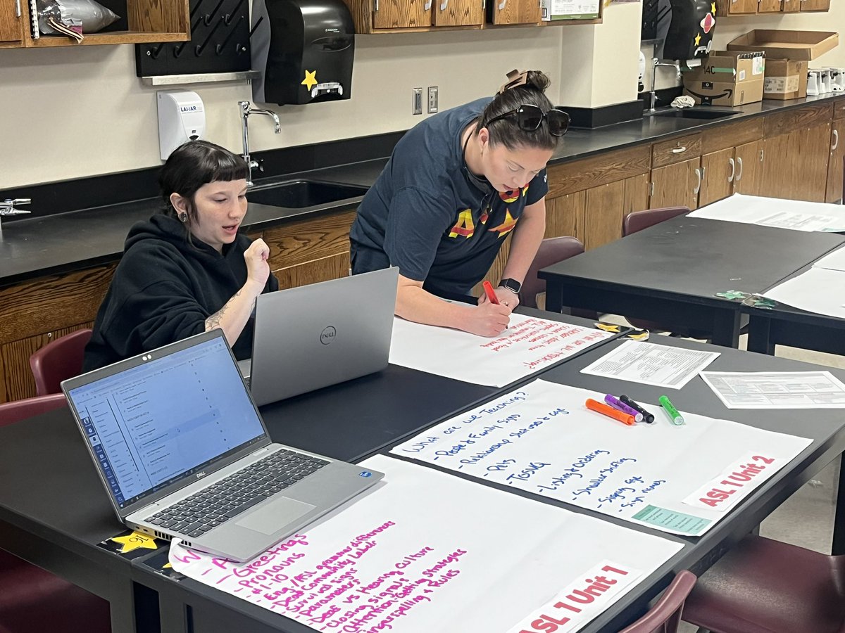 ASL teachers auditing curriculum today! 🌟 Thankful for these dedicated teachers! #langchat