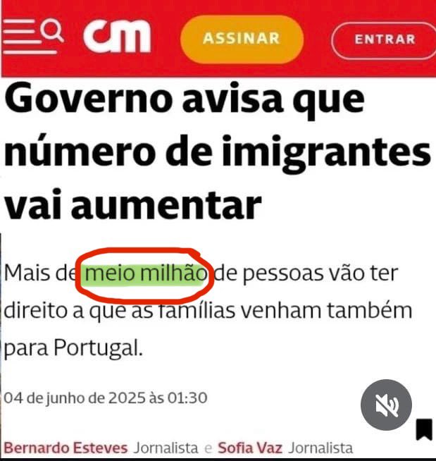 Mais meio milhão, pelo menos.
Continuem a votar PS/PSD. Depois queixem-se da crise na habitação.
Pqp que povo burro!
“Ai os fascistas”🙄