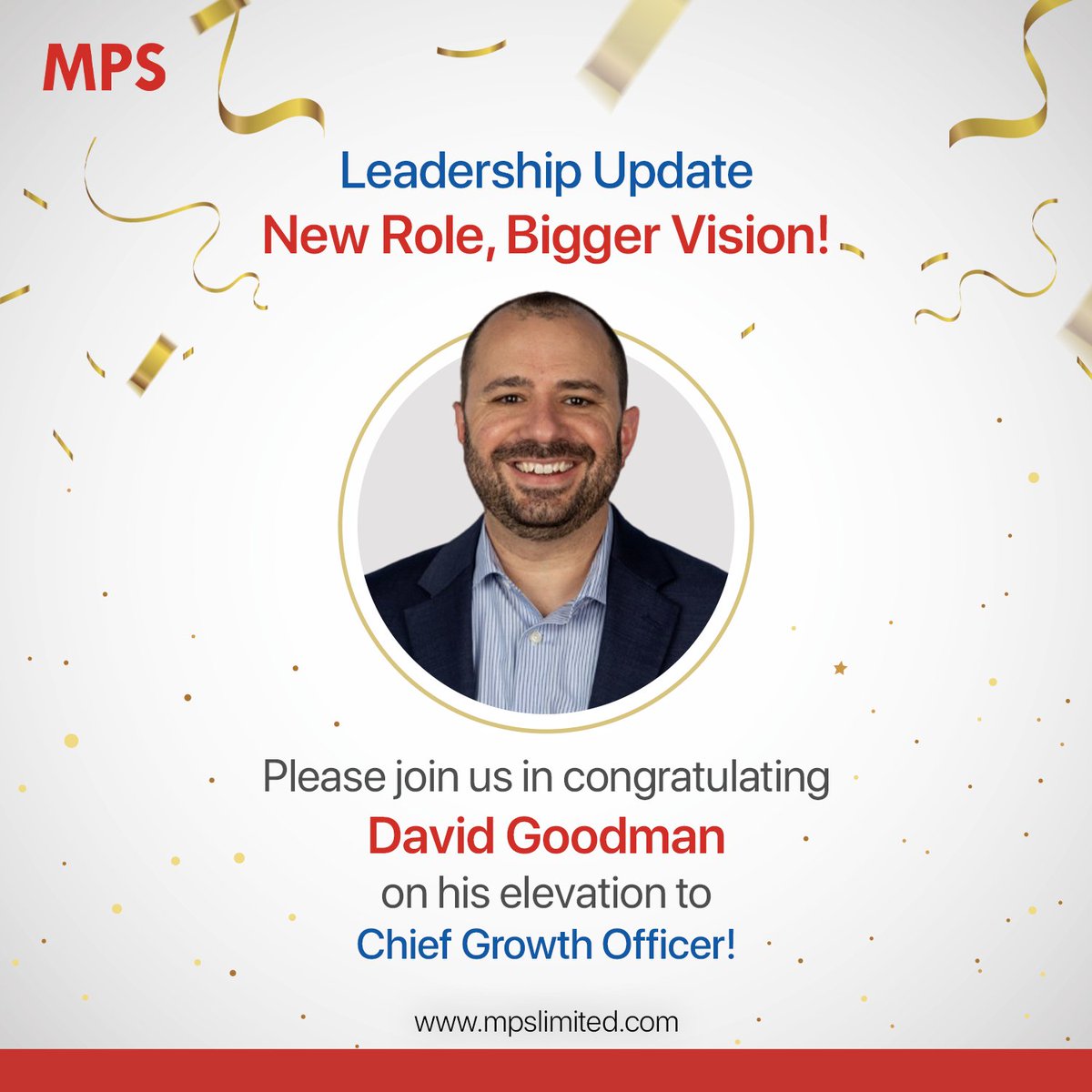 📣 David Goodman has been appointed Chief Growth Officer at <a href="/mpsltd/">MPS Limited</a>!

He’ll lead global growth across Research, Education &amp; Corporate Learning, while continuing to head OWL Learning.

Exciting times ahead. Congrats, David!

#Leadership #EdTech #Publishing