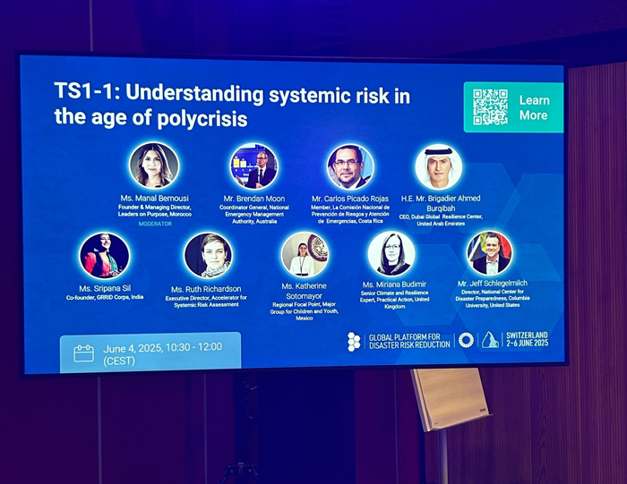 columbia_ncdp's tweet image. The session on "Understanding systemic risk in the age of polycrisis" at the @UNDRR has wrapped up with engaging conversations on how to create a resilient future. ow.ly/2Xp850W4601
#GPDRR2025 @j_devincenzo @jeffschlegel @columbiaclimate