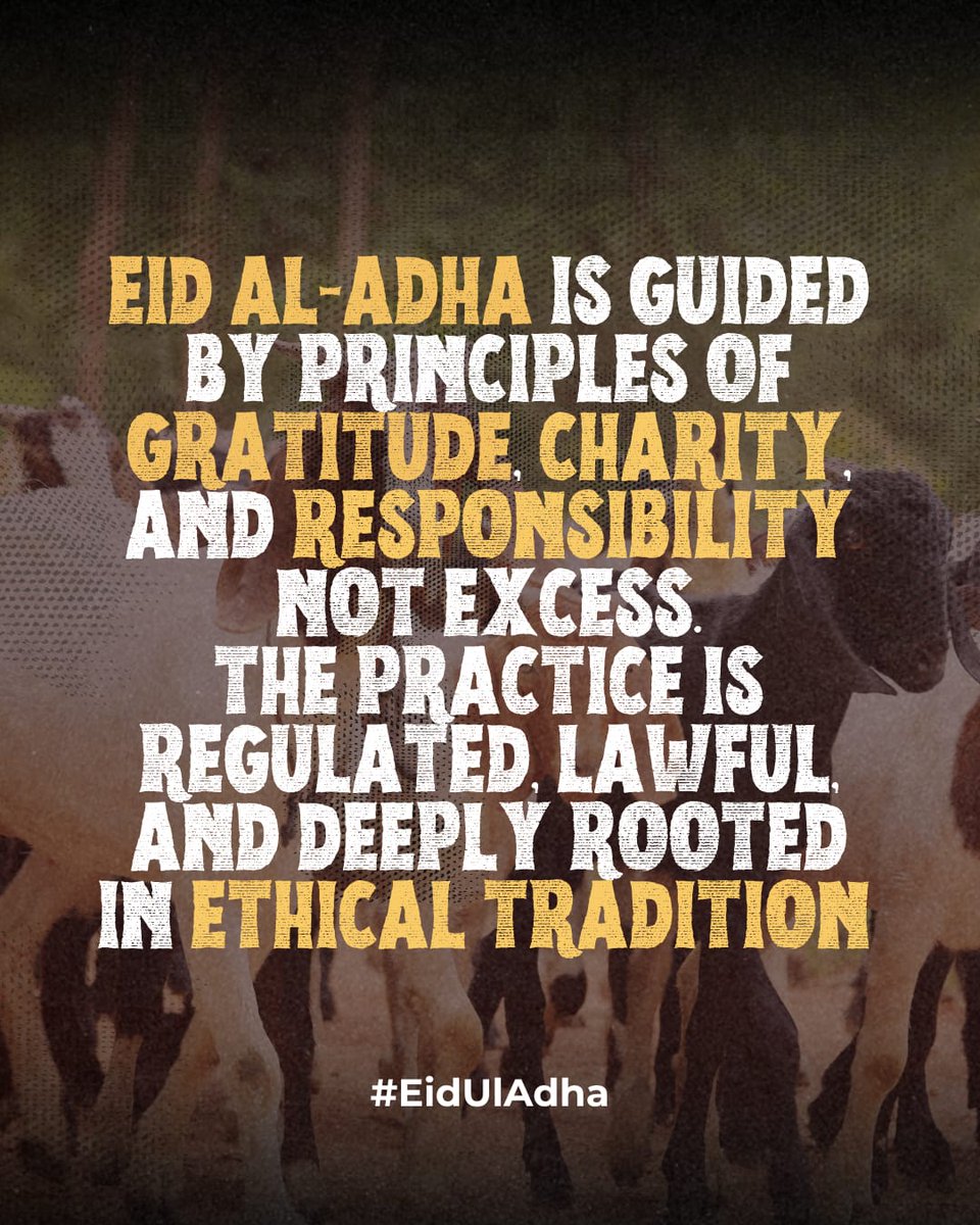 Eid al-Adha isn’t about cruelty — it’s about charity, community, and compassion. 🕊️ 
#KnowTheTruth #WeEatMeat