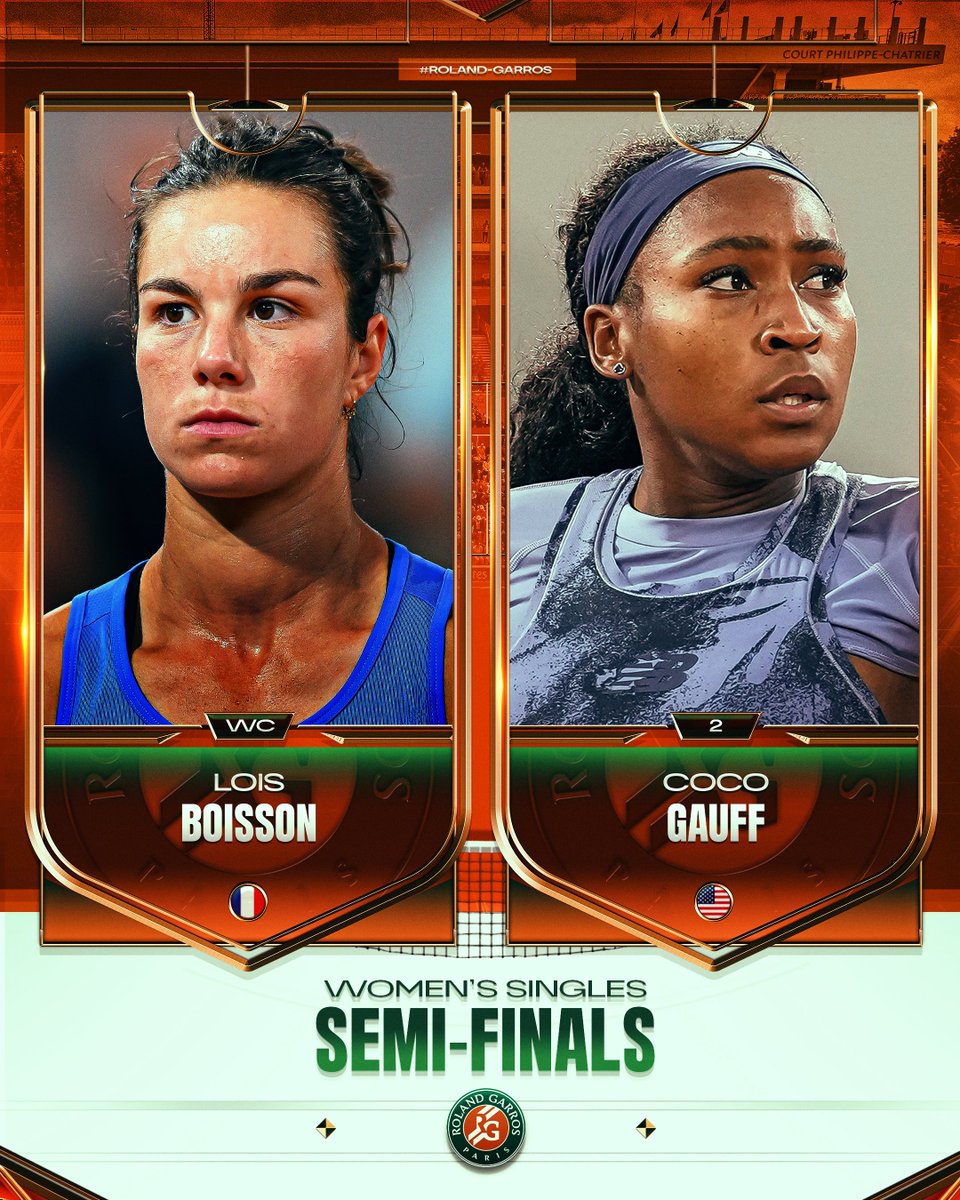 Lois Boisson 🆚 Coco Gauff, who will make the final? 

#RolandGarros