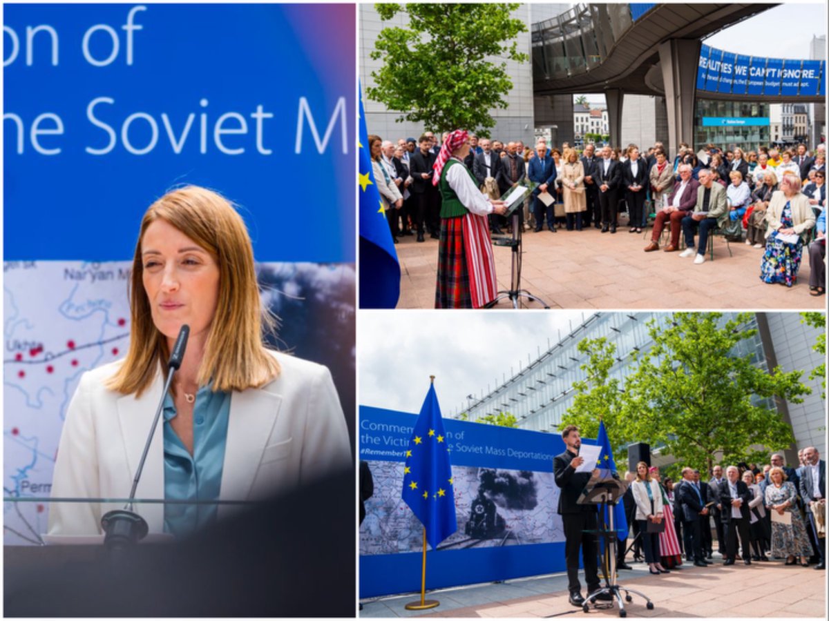 Roberta Metsola (@ep_president) on Twitter photo Remember their names.
Keep telling their stories.
Learn from the lessons of history.
An emotional and powerful moment at <a href="/Europarl_EN/">European Parliament</a> today, as we honour the memory of all the children, women and men deported by the Soviet regime. Remember their names.
Keep telling their stories.
Learn from the lessons of history.
An emotional and powerful moment at <a href="/Europarl_EN/">European Parliament</a> today, as we honour the memory of all the children, women and men deported by the Soviet regime.