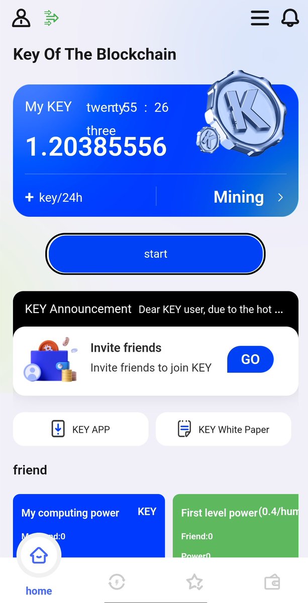 FEC_Bipul's tweet image. 🚨NEW PROJECT 🚨

 🔥How to register👇

1.  Click the link and registration with new Gmail. 
key.top/#/pages/index/…

2. Use invitation code : 56V8PPXR

3. login and start mining don

@key_blockchain
@GiveRep
@blueprintai
@ATTNtoken 
@cro_aggregator 
#keyblockchain #key #news