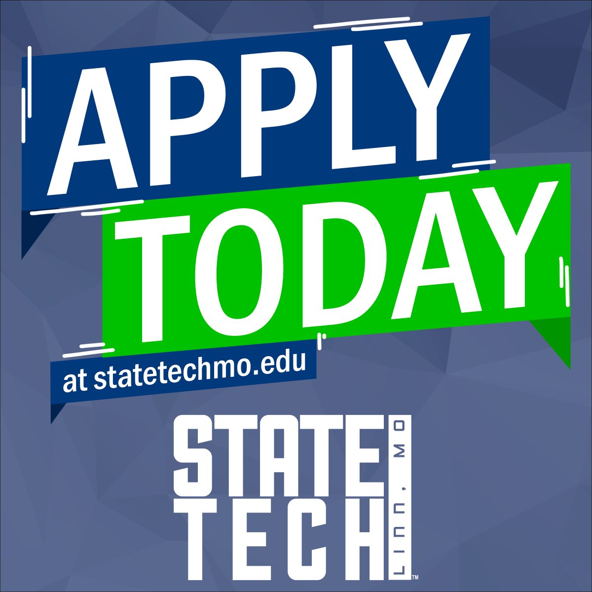 There is still time to apply to the #1 college in the country with the best graduation rate in the nation! statetechmo.edu/apply