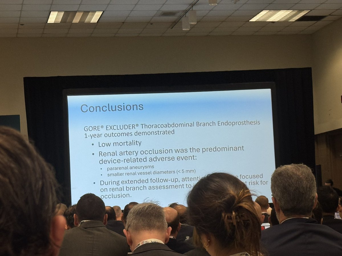 Matthew Smeds (@mattsmeds) on Twitter photo Encouraging results from the <a href="/WLGore/">Gore</a> #TAMBE trial.  Make sure your renal arteries are big enough 😬 <a href="/VascularSVS/">Vascular SVS</a> #VAM25 Encouraging results from the <a href="/WLGore/">Gore</a> #TAMBE trial.  Make sure your renal arteries are big enough 😬 <a href="/VascularSVS/">Vascular SVS</a> #VAM25